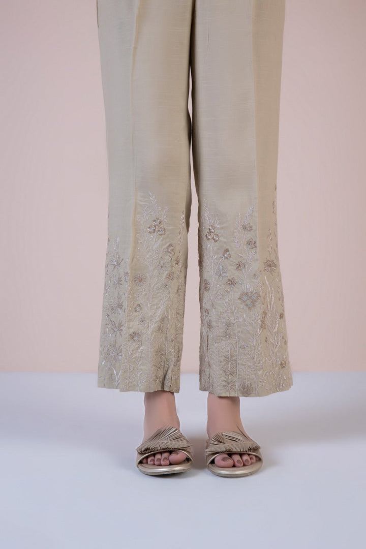 Sapphire- Embroidered Raw Silk Culottes