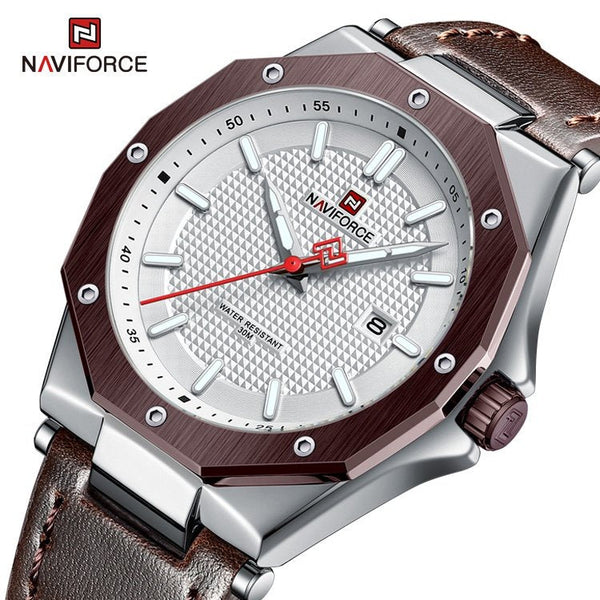 Naviforce - NF-9200-2 Stainless Steel Men's Watch - Brown