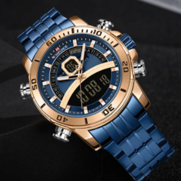 Naviforce- New Men Luxury Brand Waterproof Watch For Men Fashion Quartz Wristwatch With Brand Box - NF9181