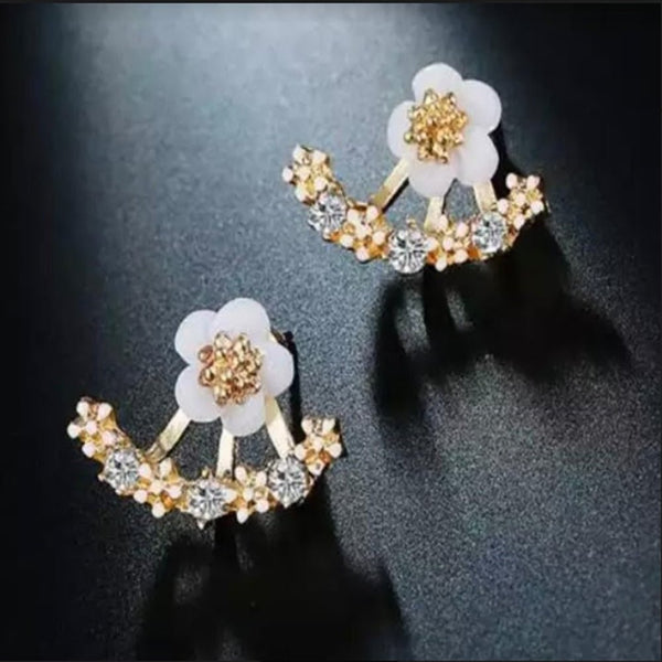 Pink Panda- Elegant Flower Studs