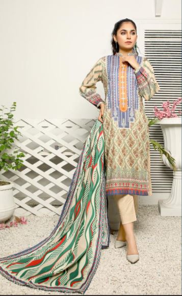 Rangoli- Printed Lawn 2022- 	PR-214-B