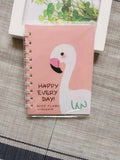 Shein- Spiral notebook with flamingo print one piece