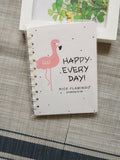 Shein- Spiral notebook with flamingo print one piece