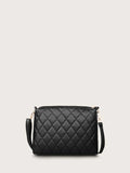 Shein- 2pcs Quilted Tote Bag With Crossbody Bag