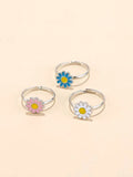 Shein- 3-piece floral ring