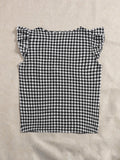 Shein- Gingham Butterfly Sleeve Top