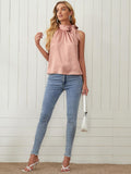 Shein- Knot Detail Solid Top