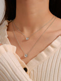 Shein- Rhinestone Layered Necklace