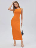 Shein - Solid Color Slim Fit Dress