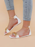 Shein- Chain Decor Ankle Strap Sandals