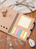 Shein- 1pc Spiral Notebook With Sticky Note