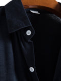 Shein-Men Solid Button Through Shirt