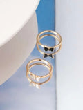 Shein- 2pcs Butterfly Decor Ring