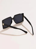 Shein- Sunglasses with tinted lenses and acrylic frames