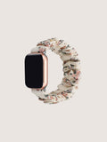 Shein - 1pc Women's Milky White Flower Hairband Watch Band Compatible With Apple Watch Band 49mm 45mm 44mm 42mm 40mm 41mm 38mm, Compatible With Apple Watch Series Ultra/se/8/7/6/5/4/3/2