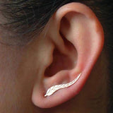 The Marshall - Golden Leaf Stud Earrings for Women - Female Fashion Jewelry