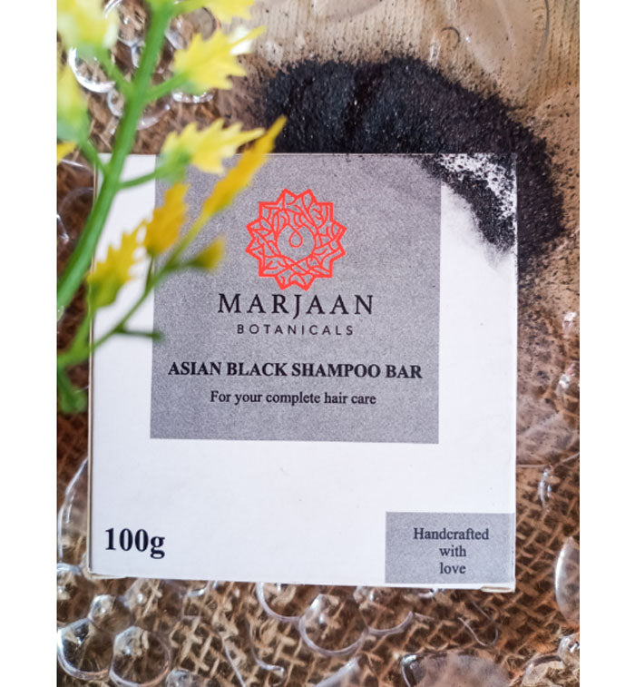 Marjaan- Asian Black Shampoo Bar(100 g) by Marjaan Botanicals priced at #price# | Bagallery Deals