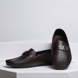 VYBE - Strapped Leather Loafer- Brown