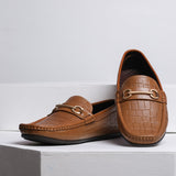 VYBE - Buckle Leather Loafer- Brown