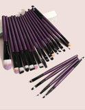 The original 20 Pcs Make Up Eye Brushes Set Purple