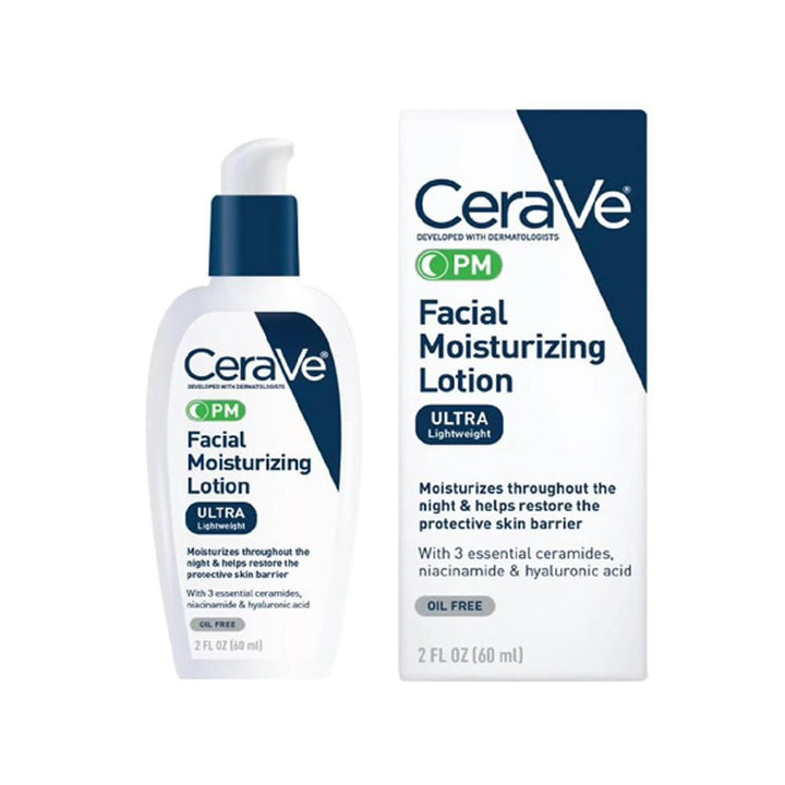 Cerave- PM Facial Moisturizing Lotion Fragrance Free for Nighttime Use, 60ml