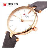 Curren-Simple Fashion Quartz Wristwatch Leather Strap Watch -9038