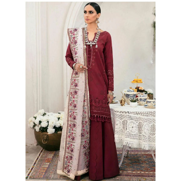 Baroque- Embroidered Lawn Suit Unstitched 3 Piece- BQU-BL08-D01