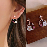 Shein- Fashion Jewellery 1 Pair Small Nug Flower Earrings