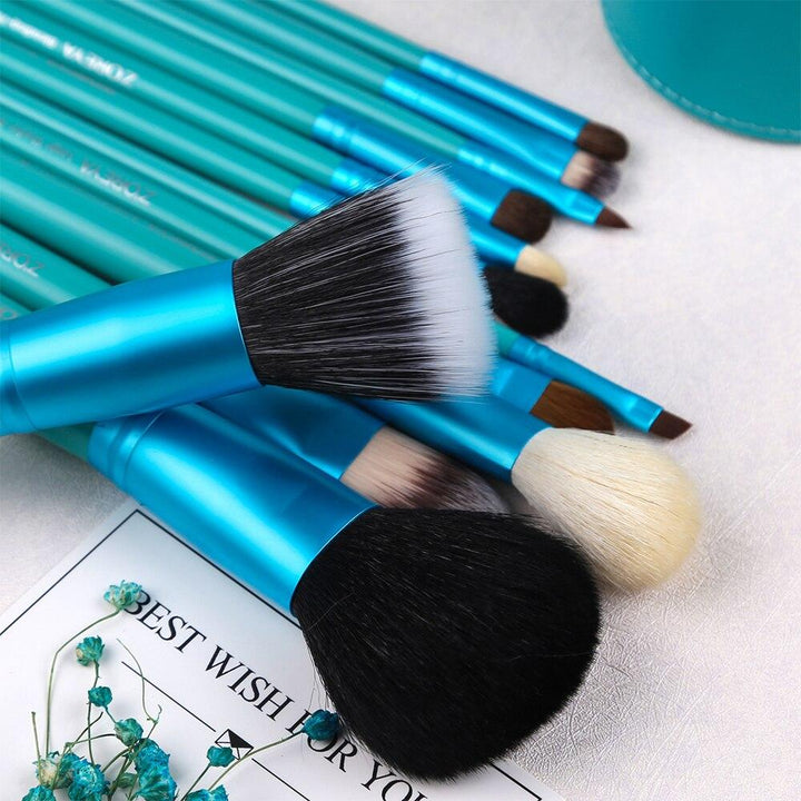 The Original 12 Pcs Premium Quality Professional Make Up Brushes Green