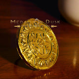 Medallion Dusk- Gold Embossed Ring