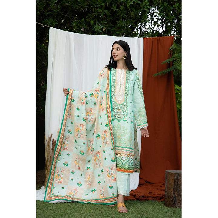 Zellbury- Dgital Printed Embroidered Khaddar Shirt, Khaddar Dupatta & Khaddar Trouser WUW21E30124