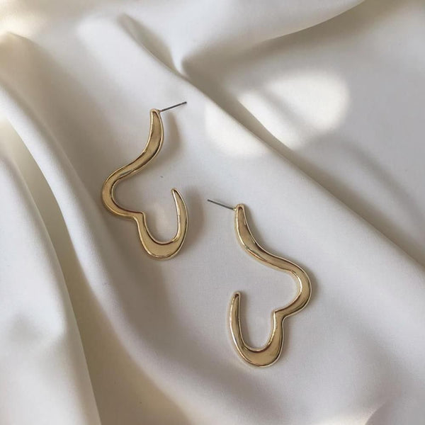 House Of Jewels- Gold Abstract Earrings