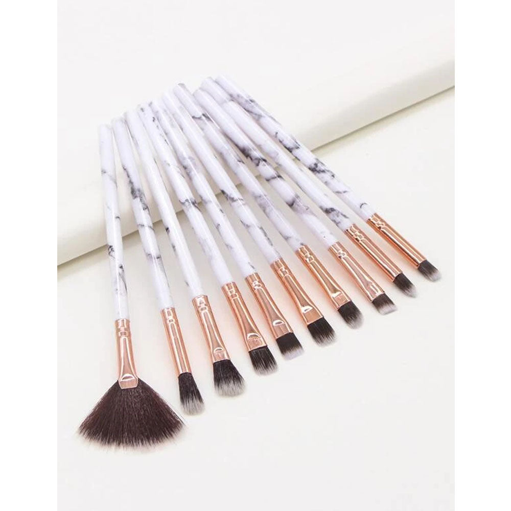 Shein- Double-fiber makeup brush set 10 pieces