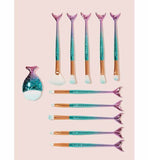 Shein- 11-Piece Mermaid Handle Makeup Brush Set by Bagallery Deals priced at #price# | Bagallery Deals