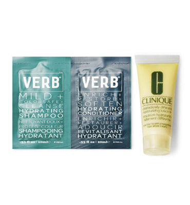 Clinique Dramatically Different Moisturizing Lotion + Verb Hydrating Shampoo/Conditioner by Bagallery Deals priced at #price# | Bagallery Deals