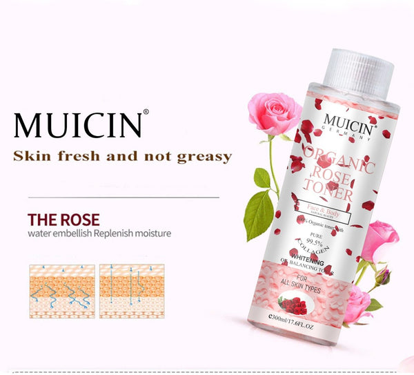 MUICIN - Organic Rose Petal Face & Body Toner - 300ml