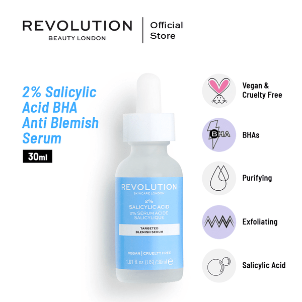 Revolution Skincare 2% Salicylic Acid BHA Anti Blemish Serum 30ml