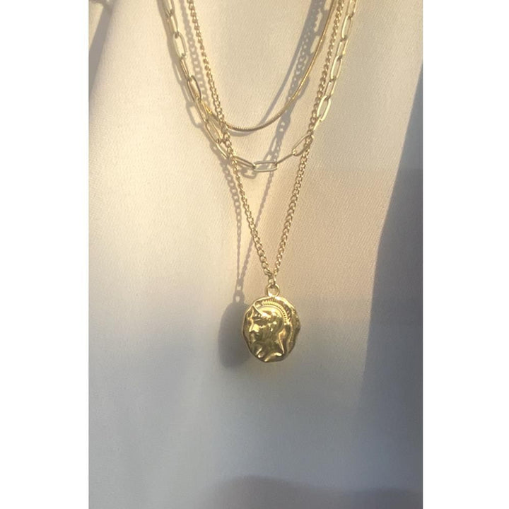 Bijouterie- Multilayered Chocker Coin Necklace