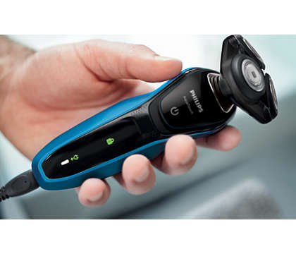 Philips Comfort Cut blade system, 5-direction Flex heads, 30min shaving/8 hr charging, Color: Aquatic Blue-Aquatic Blue-Black