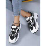 Shein- Breathable Lace-up Front Chunky Sneakers