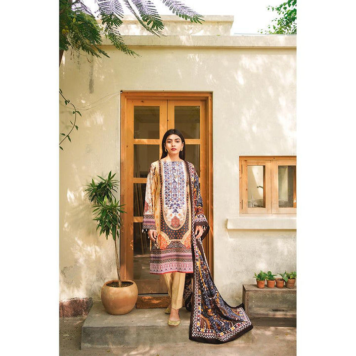 Zellbury- Digital Printed Embroidered Khaddar Shirt, Shawl & Khaddar Trouser WUW21E30164