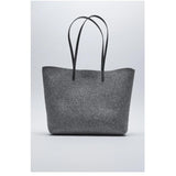 Zara- Felt Tote Bag- Grey