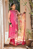 Ittehad- 3PC Unstitched Embroidered Lawn Shirt | Printed Organza Dupatta | Cambric Dyed Trouser