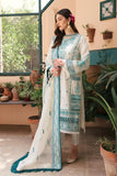 Ittehad 3PC Unstitched Embroidered Lawn Shirt | Embroidered Dyed Raju Net Dupatta | Cambric Dyed Trouser