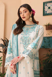 Ittehad- 3PC Unstitched Embroidered Lawn Shirt | Embroidered Dyed Raju Net Dupatta | Cambric Dyed Trouser