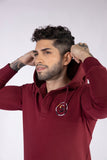 Sclothers- Maroon Camo Embroidered Hoodie - W21 - MH0020R