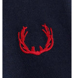 Shein-Boys Drop Shoulder Antlers Embroidery Pullover