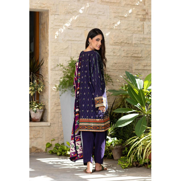 Zellbury- Digital Printed Embroidered Khaddar Shirt & Shawl WUW21E20103