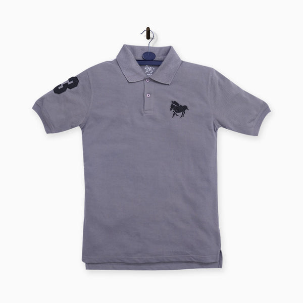 Kids Polo Association- Grey Polo Shirt