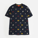 Lefties- Snoopy Peanut Print T-Shirt- Navy